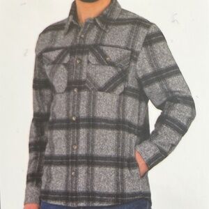 Colorado Clothing Men's Gray Plaid Heavyweight Flannel Side/Breast Pockets - Med